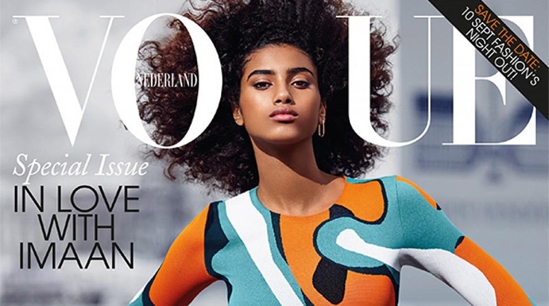 Imaan Hamaam On The Cover Of Vogue Netherlands | Jones Magazine