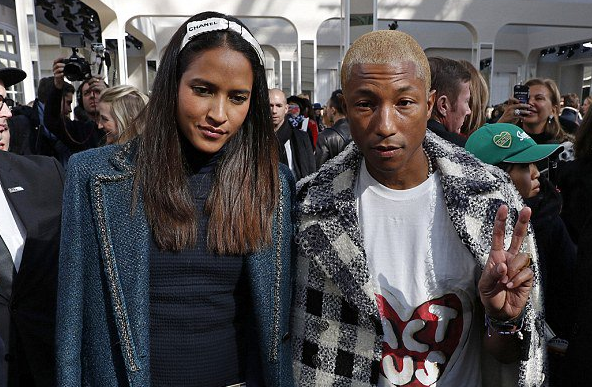 Pharrell Williams And Wife Helen Lasichanh Enjoy Paris Fashion Week